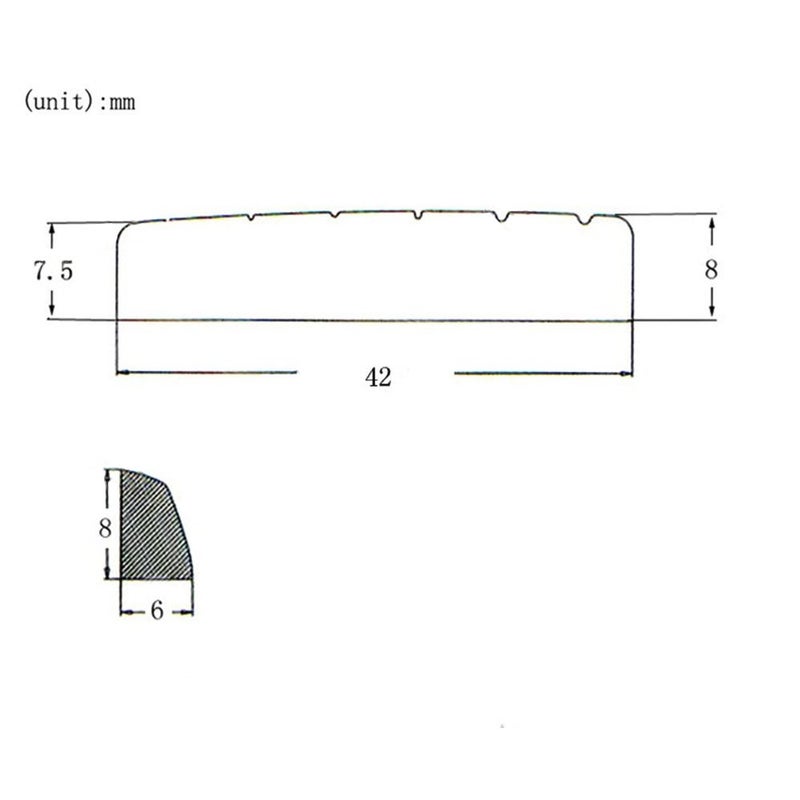 JD.Moon Electric Guitar Nut Brass 6 String Slotted For Les Paul Epiphone Guitar Parts 42mm - Image 2